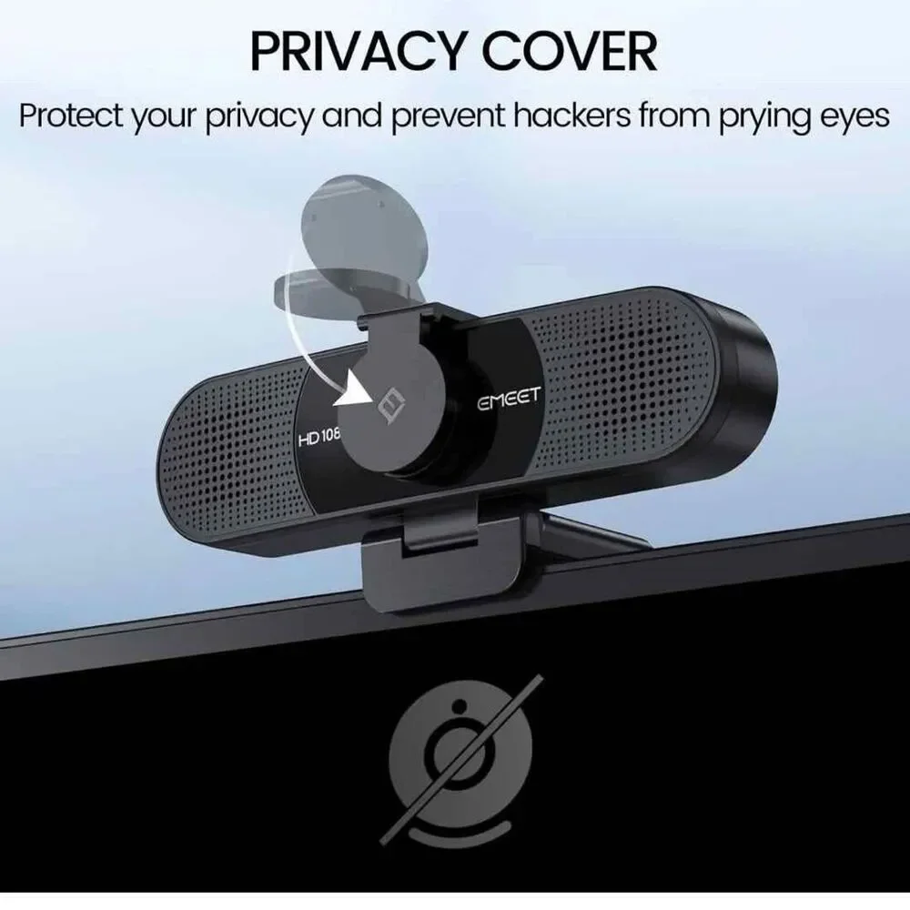 1080P Webcam with Microphone, C960 Web Camera, 2 Mics, 90° FOV